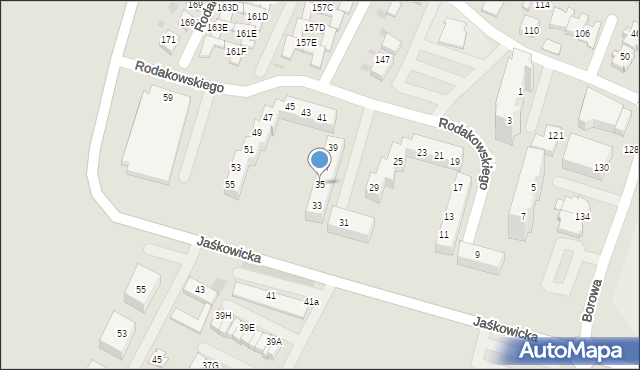 Tychy, Rodakowskiego Henryka, 35, mapa Tychów