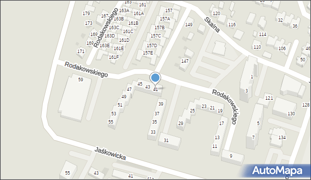 Tychy, Rodakowskiego Henryka, 41, mapa Tychów