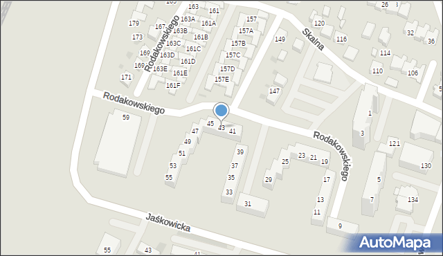 Tychy, Rodakowskiego Henryka, 43, mapa Tychów