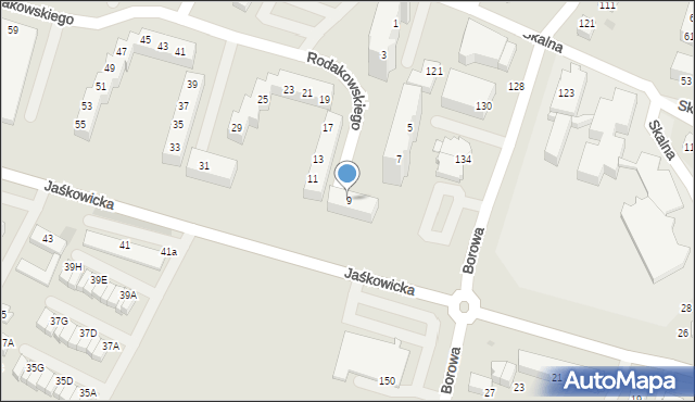 Tychy, Rodakowskiego Henryka, 9, mapa Tychów