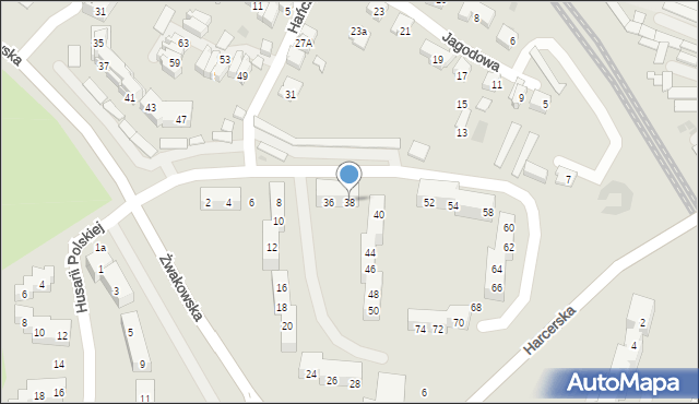 Tychy, Rodzeństwa Krzyżowskich, 38, mapa Tychów