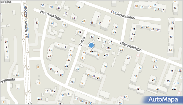 Tychy, Rolna, 37, mapa Tychów