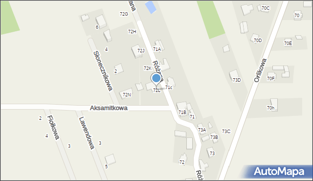 Tymienice, Różana, 5, mapa Tymienice