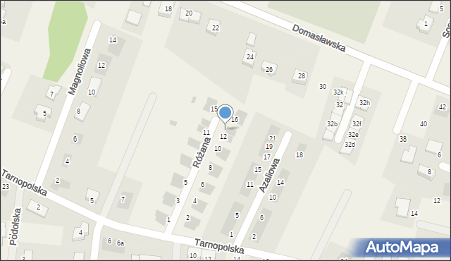 Tyniec Mały, Różana, 14, mapa Tyniec Mały