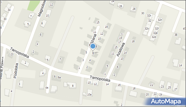 Tyniec Mały, Różana, 6, mapa Tyniec Mały