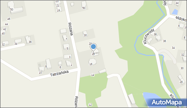 Ujazd, Różana, 18, mapa Ujazd