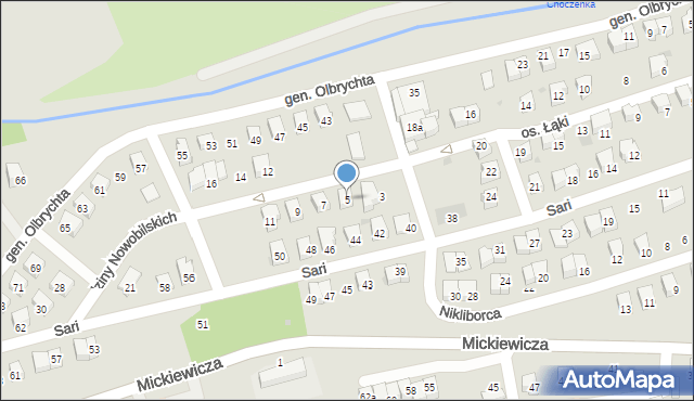 Wadowice, Rodziny Nowobilskich, 5, mapa Wadowice