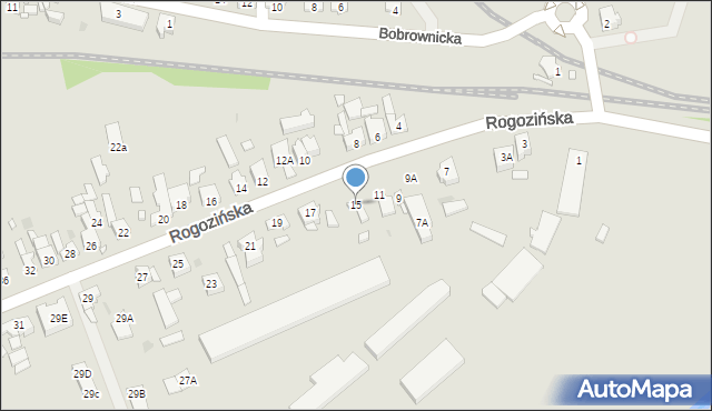 Wągrowiec, Rogozińska, 15, mapa Wągrowiec