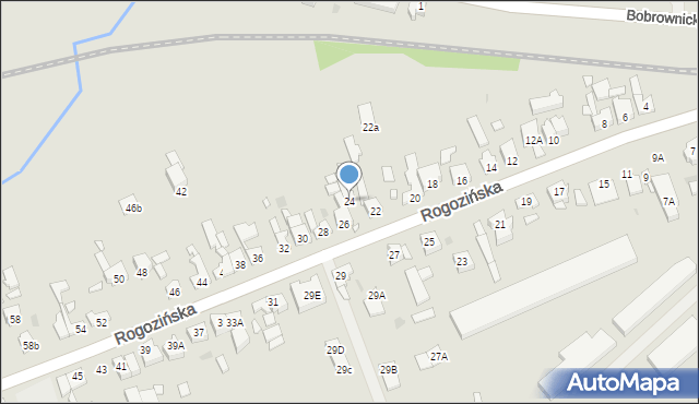 Wągrowiec, Rogozińska, 24, mapa Wągrowiec