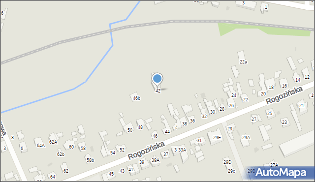 Wągrowiec, Rogozińska, 42, mapa Wągrowiec