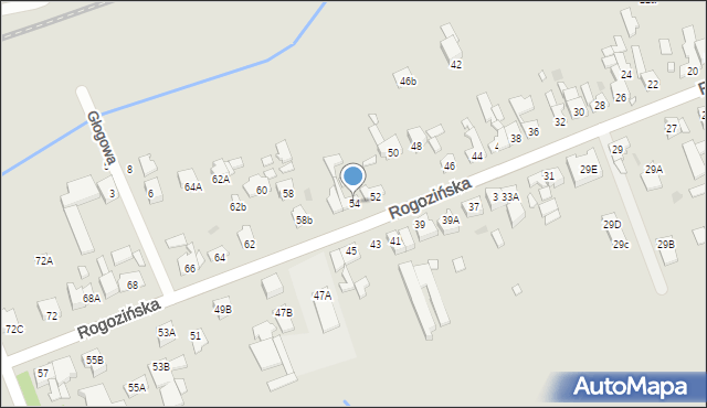 Wągrowiec, Rogozińska, 54, mapa Wągrowiec