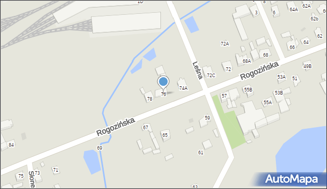 Wągrowiec, Rogozińska, 76, mapa Wągrowiec