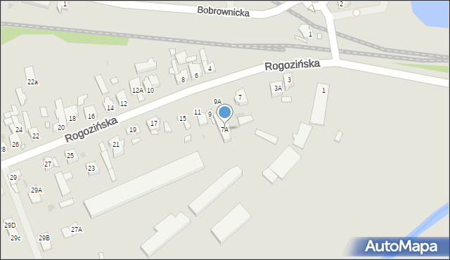 Wągrowiec, Rogozińska, 7A, mapa Wągrowiec