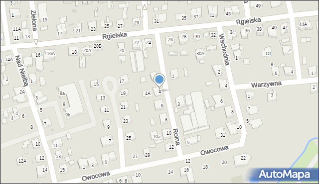 Wągrowiec, Rolna, 4, mapa Wągrowiec