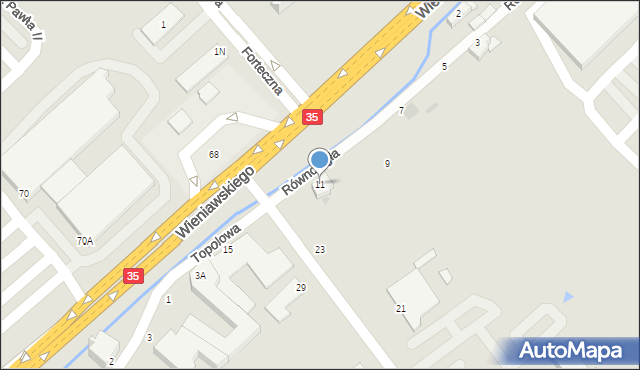 Wałbrzych, Równoległa, 11, mapa Wałbrzycha