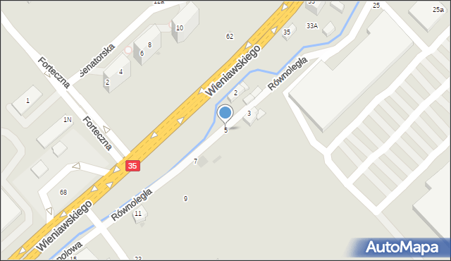 Wałbrzych, Równoległa, 5, mapa Wałbrzycha