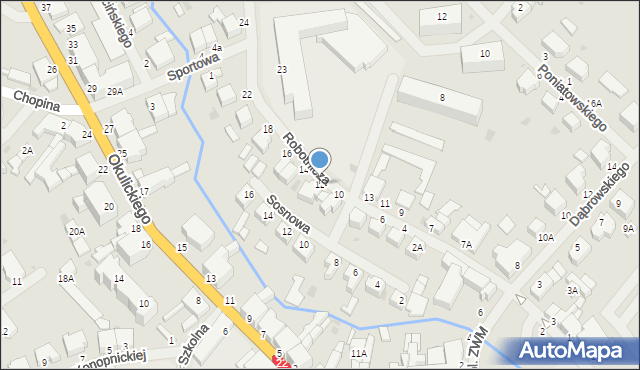 Wałcz, Robotnicza, 12, mapa Wałcz