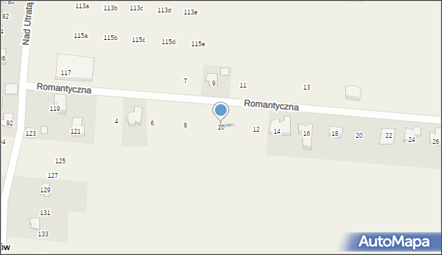 Walendów, Romantyczna, 10, mapa Walendów