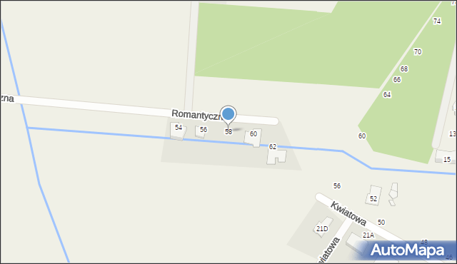 Walendów, Romantyczna, 58, mapa Walendów