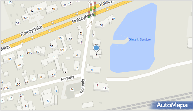 Warszawa, Rotundy, 7, mapa Warszawy