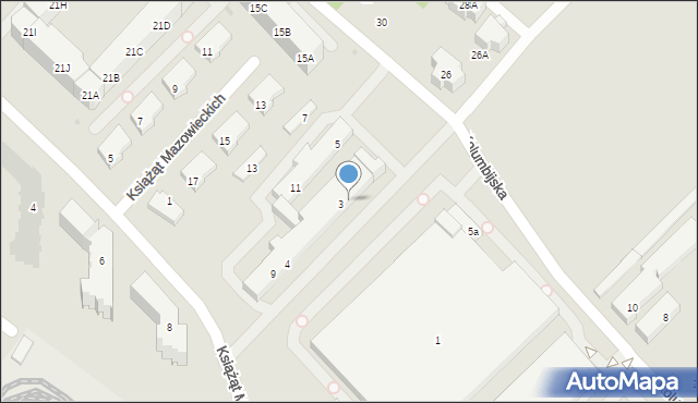 Warszawa, Roesler Zofii, 2, mapa Warszawy