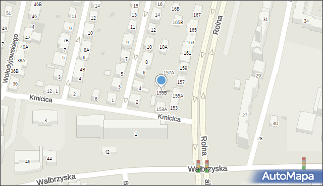 Warszawa, Rolna, 155B, mapa Warszawy