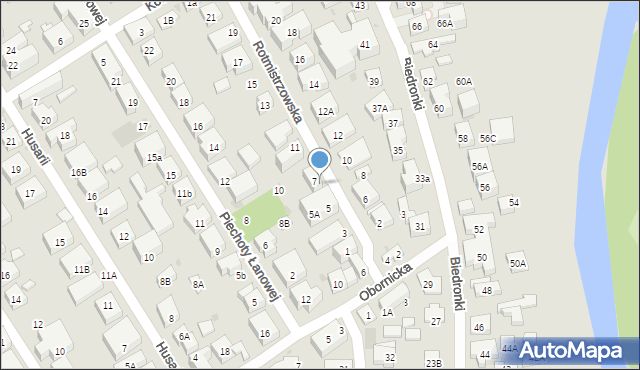 Warszawa, Rotmistrzowska, 7A, mapa Warszawy