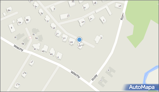 Warszawa, Rosy, 1V, mapa Warszawy