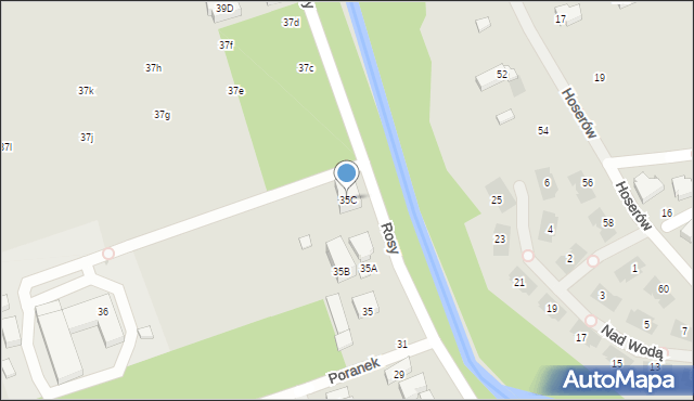 Warszawa, Rosy, 35C, mapa Warszawy