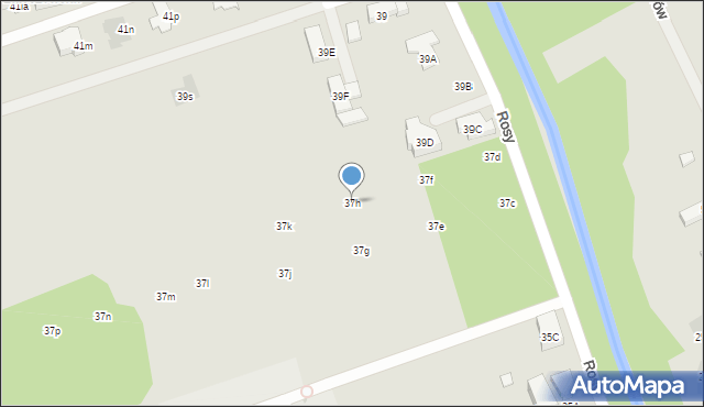 Warszawa, Rosy, 37h, mapa Warszawy