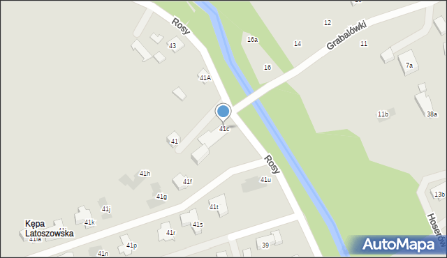 Warszawa, Rosy, 41c, mapa Warszawy