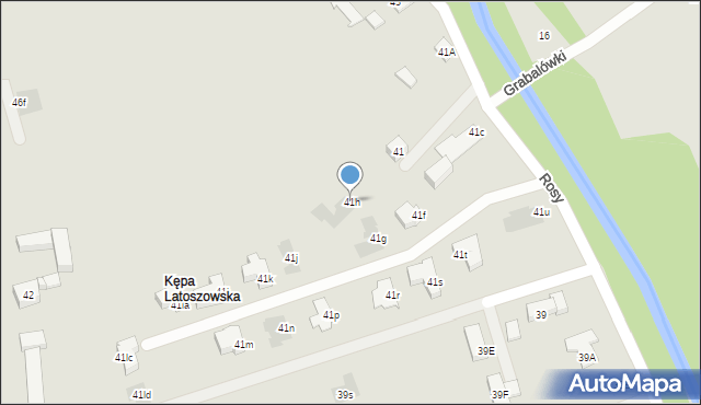 Warszawa, Rosy, 41h, mapa Warszawy