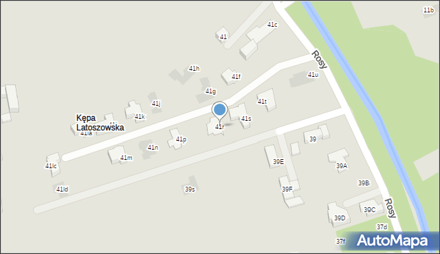 Warszawa, Rosy, 41r, mapa Warszawy