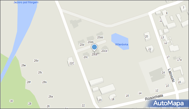 Warszawa, Rosochata, 20cb, mapa Warszawy