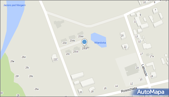 Warszawa, Rosochata, 20cd, mapa Warszawy