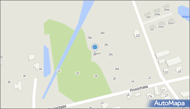 Warszawa, Rosochata, 26f, mapa Warszawy