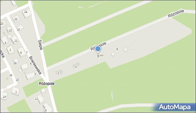 Warszawa, Różopole, 6, mapa Warszawy