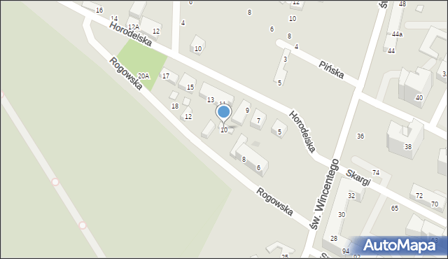 Warszawa, Rogowska, 10, mapa Warszawy