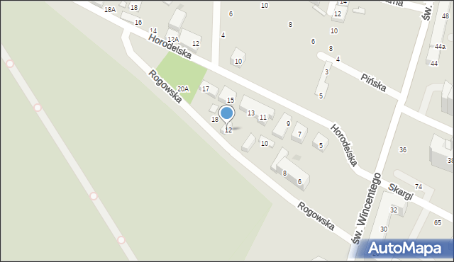 Warszawa, Rogowska, 14/16, mapa Warszawy