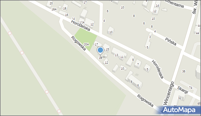 Warszawa, Rogowska, 18, mapa Warszawy
