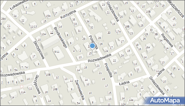 Warszawa, Rozwadowska, 15A, mapa Warszawy