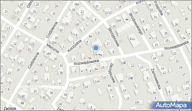 Warszawa, Rozwadowska, 7, mapa Warszawy