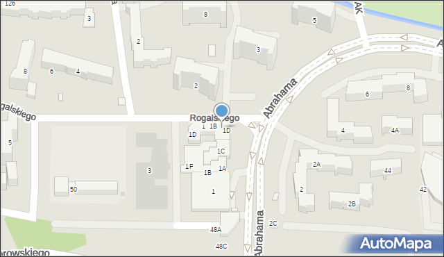 Warszawa, Rogalskiego Stanisława, 1A, mapa Warszawy