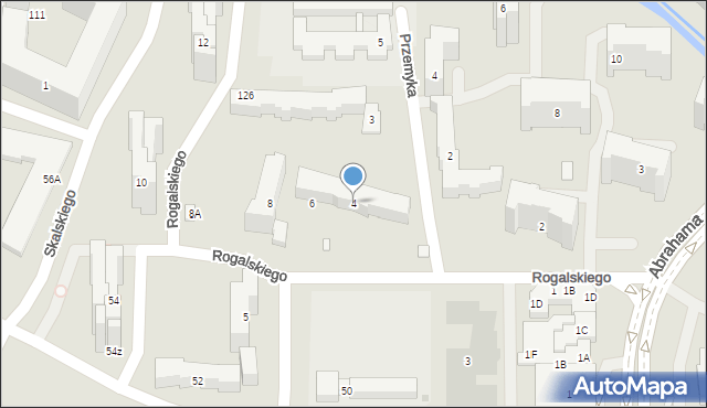 Warszawa, Rogalskiego Stanisława, 4, mapa Warszawy