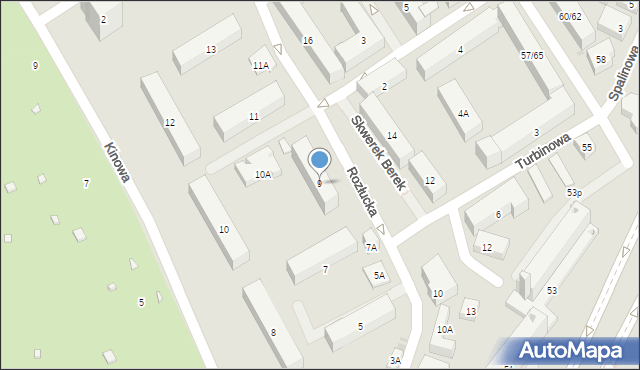 Warszawa, Rozłucka, 9, mapa Warszawy