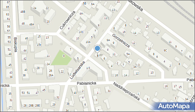 Warszawa, Rożnowska, 8, mapa Warszawy