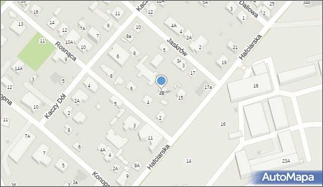 Warszawa, Rosnąca, 4B, mapa Warszawy