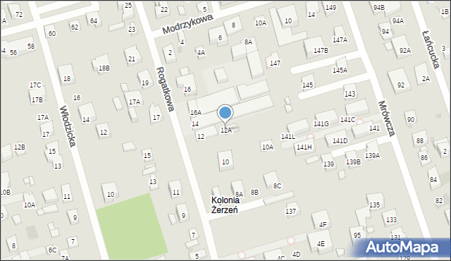 Warszawa, Rogatkowa, 12A, mapa Warszawy