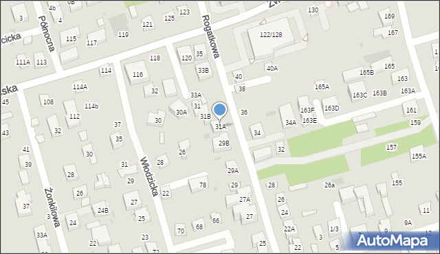 Warszawa, Rogatkowa, 31A, mapa Warszawy