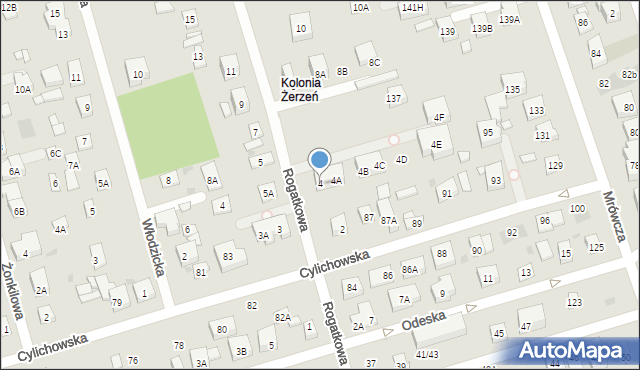 Warszawa, Rogatkowa, 4, mapa Warszawy